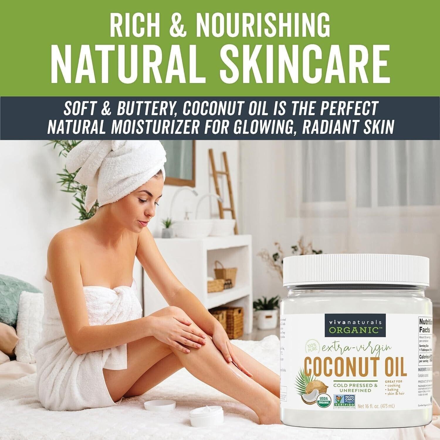 Aceite De Coco Organico Extra Virgen Para Cabello Piel Comestible Natural Virgin