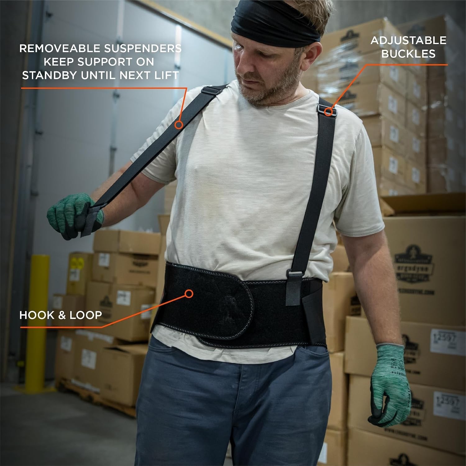 ProFlex 1600 Back Support Brace – Medium, Black