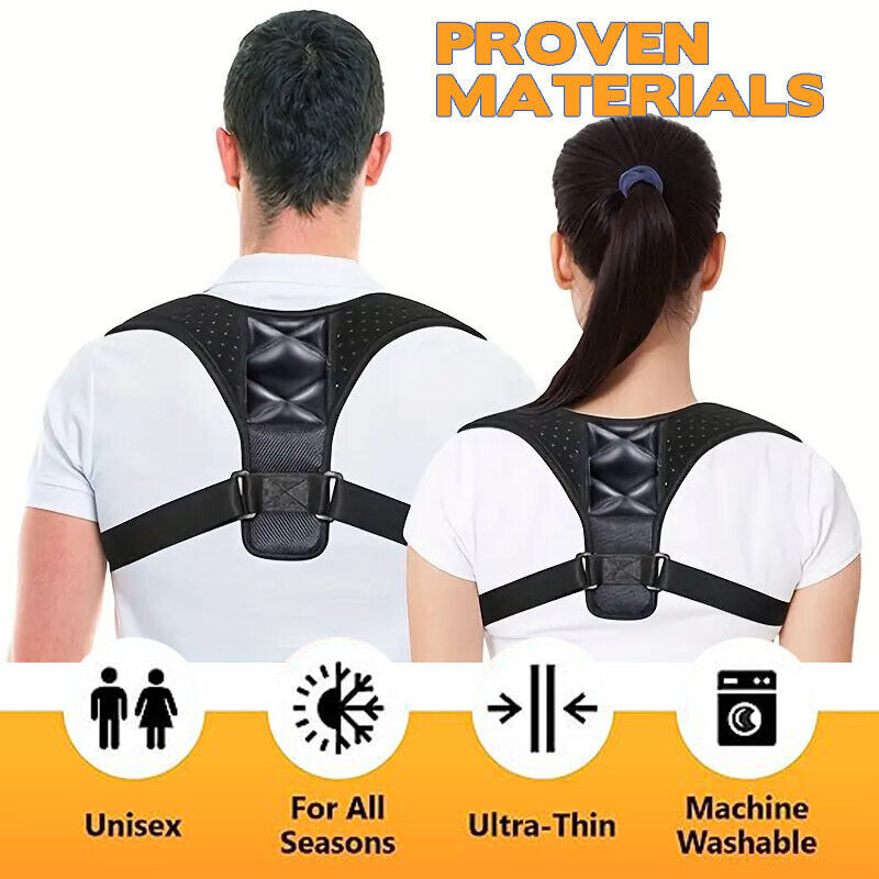 Adjustable Posture Corrector, Upper Back Brace, Breath Support Back Straightener