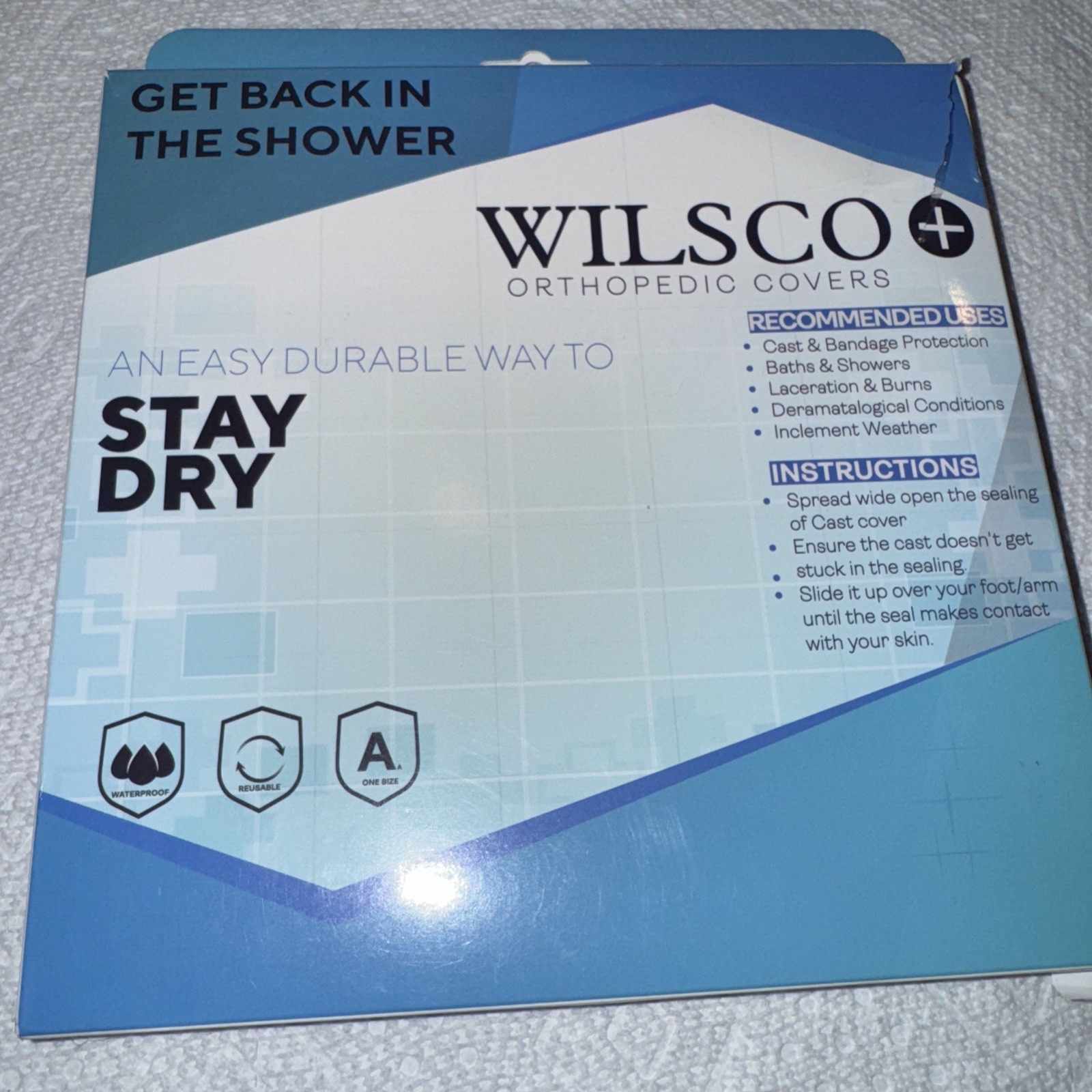 Wilsco 100% Waterproof Below Knee Leg Cover for Showering, Casts, Weather