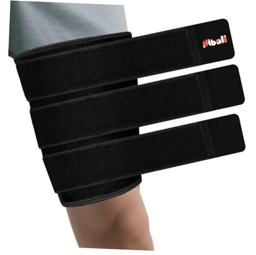 Adjustable Thigh and Hamstring Compression Sleeve with 3 XX-Large Black