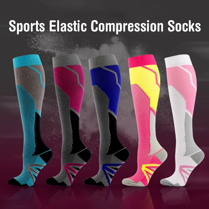 Men’s Women’s Running Knee Socks Compression Socks Elastic Football Sports Socks