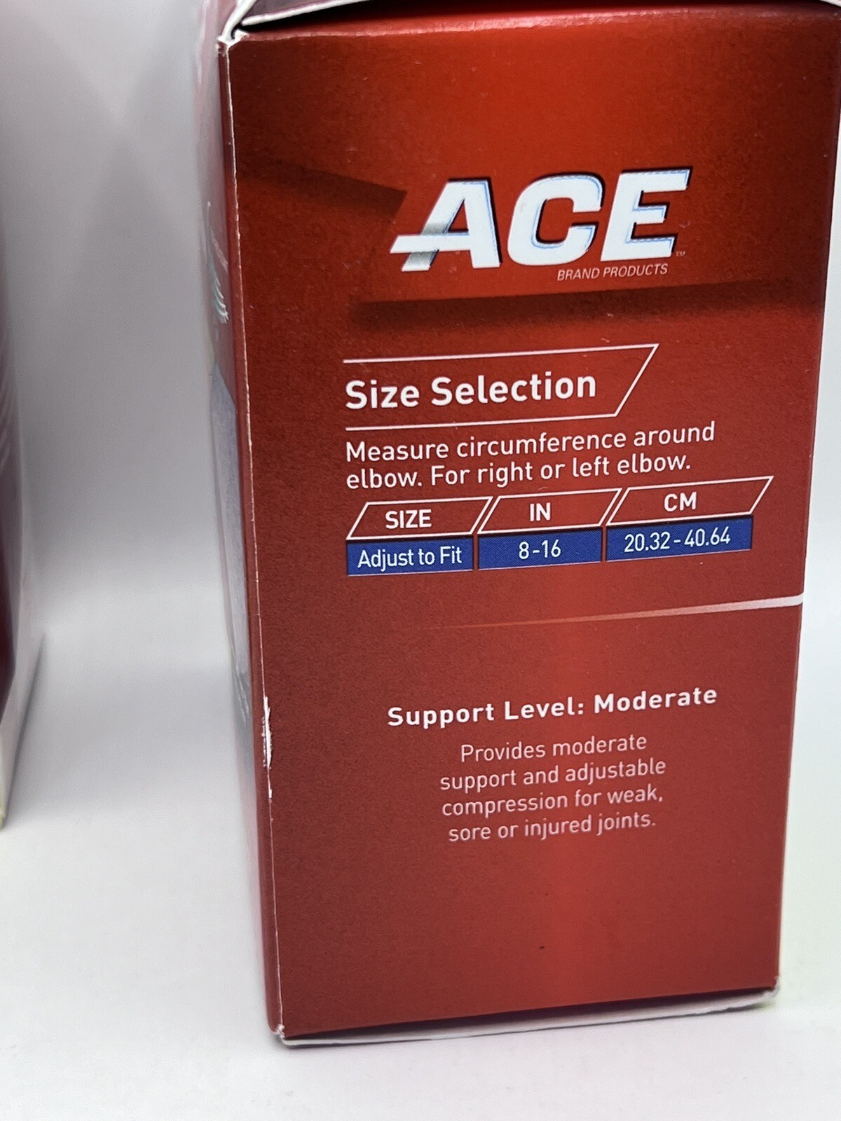 3M Ace 207249 Elbow Support, Adjustable Compression, Moderate Support Lot Of 2