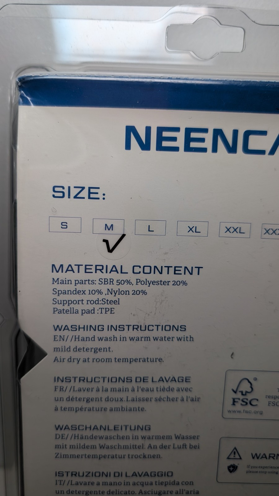 NEENCA Knee Brace Medium HX035/042 [NEW]
