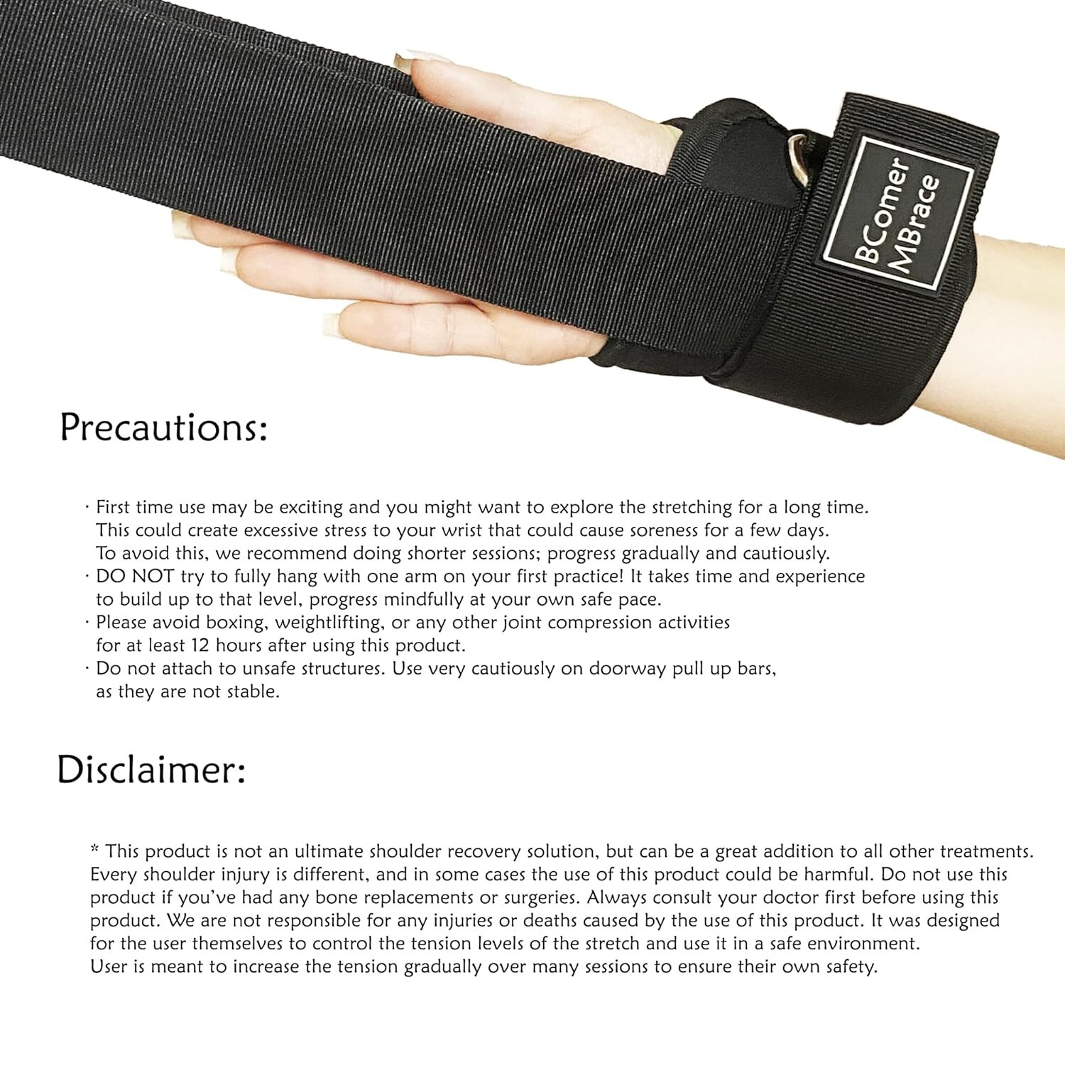 BComer MBrace – Shoulder Stretcher Post-Injury Recovery | Pravilo Trainer Grips