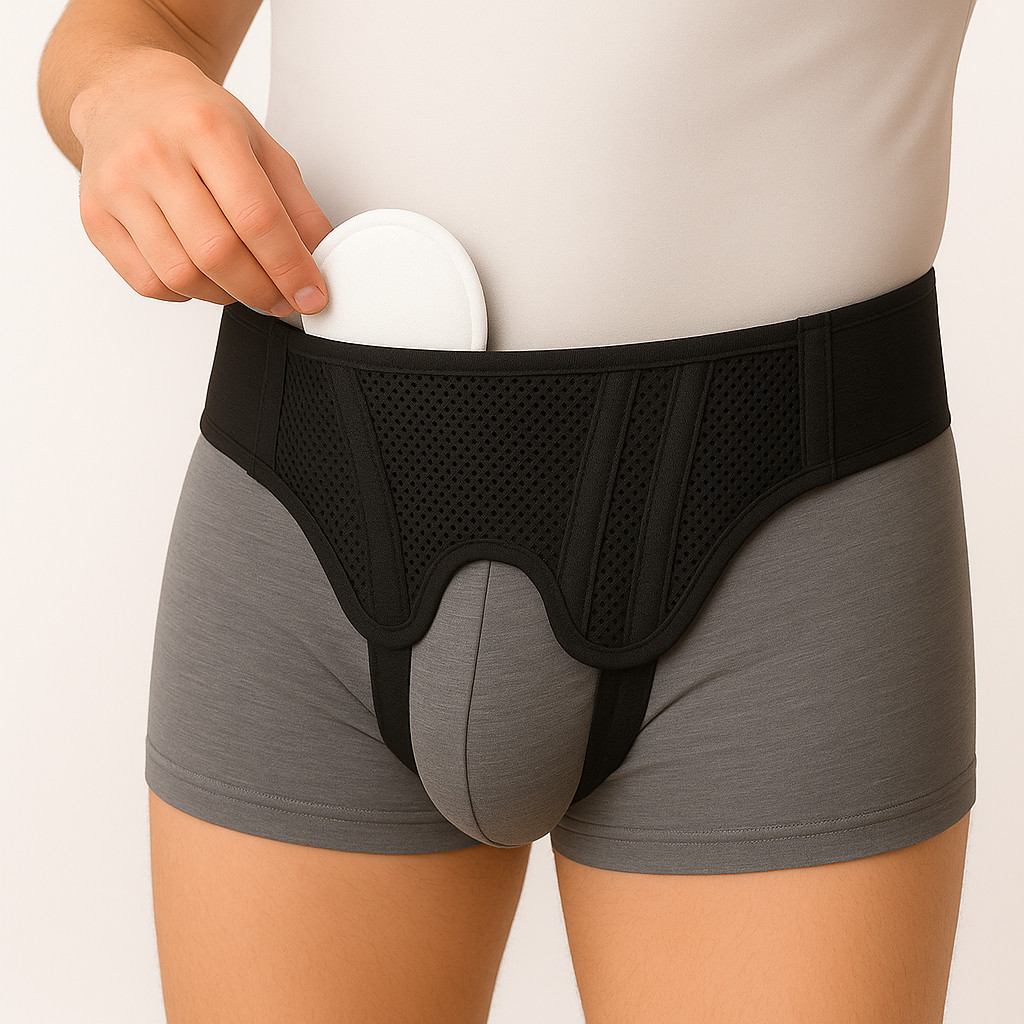 AT Surgical Adjustable Double Hernia Support Truss Belt with Compression Pads