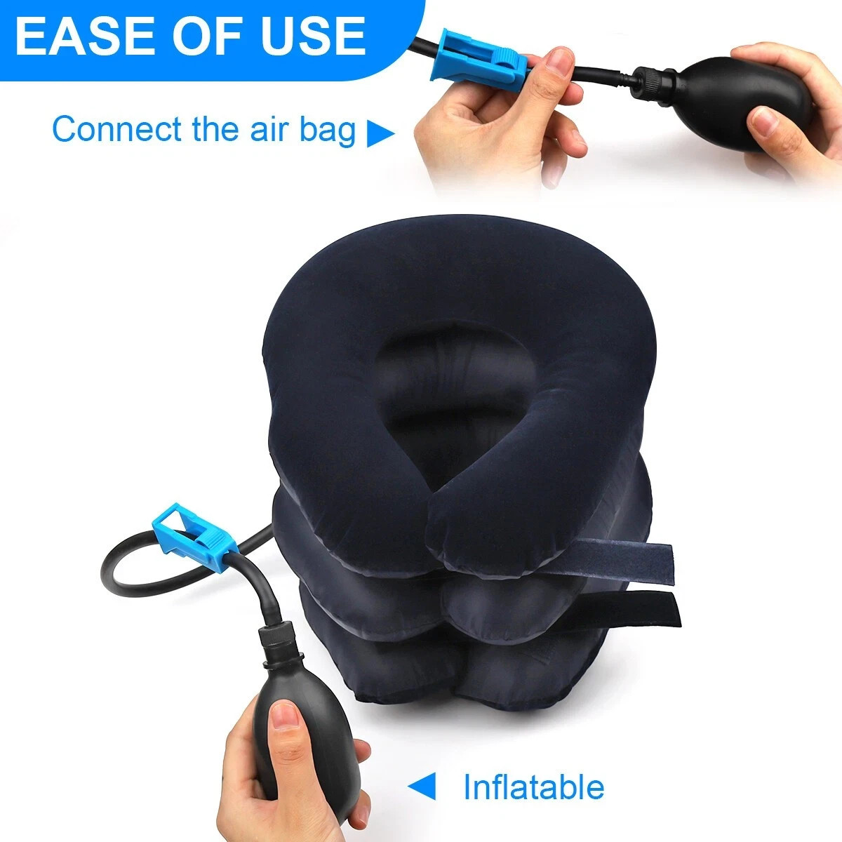 Cervical Neck Traction Device Collar Brace Support Pain Relief Stretcher Therapy