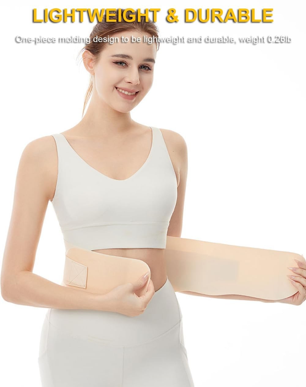 Ultra-Lightweight Back Brace for Lower Back Pain Relief, Adjustable & Discreet