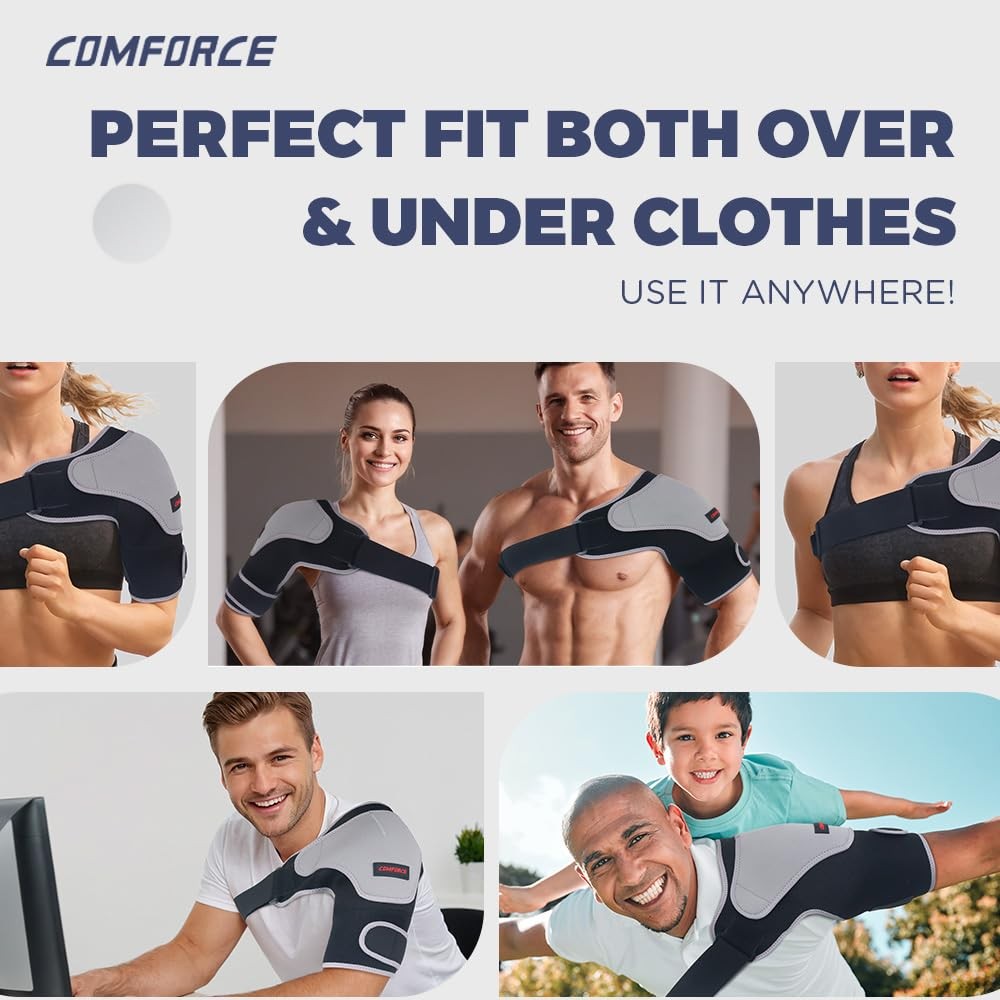 Shoulder Brace for Men with Gel Pack, Rotator Cuff Support Brace