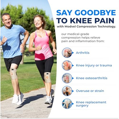 ELITE Knee Brace for Men & Women – Patella Gel Pads Small/Medium A Skin / Nude