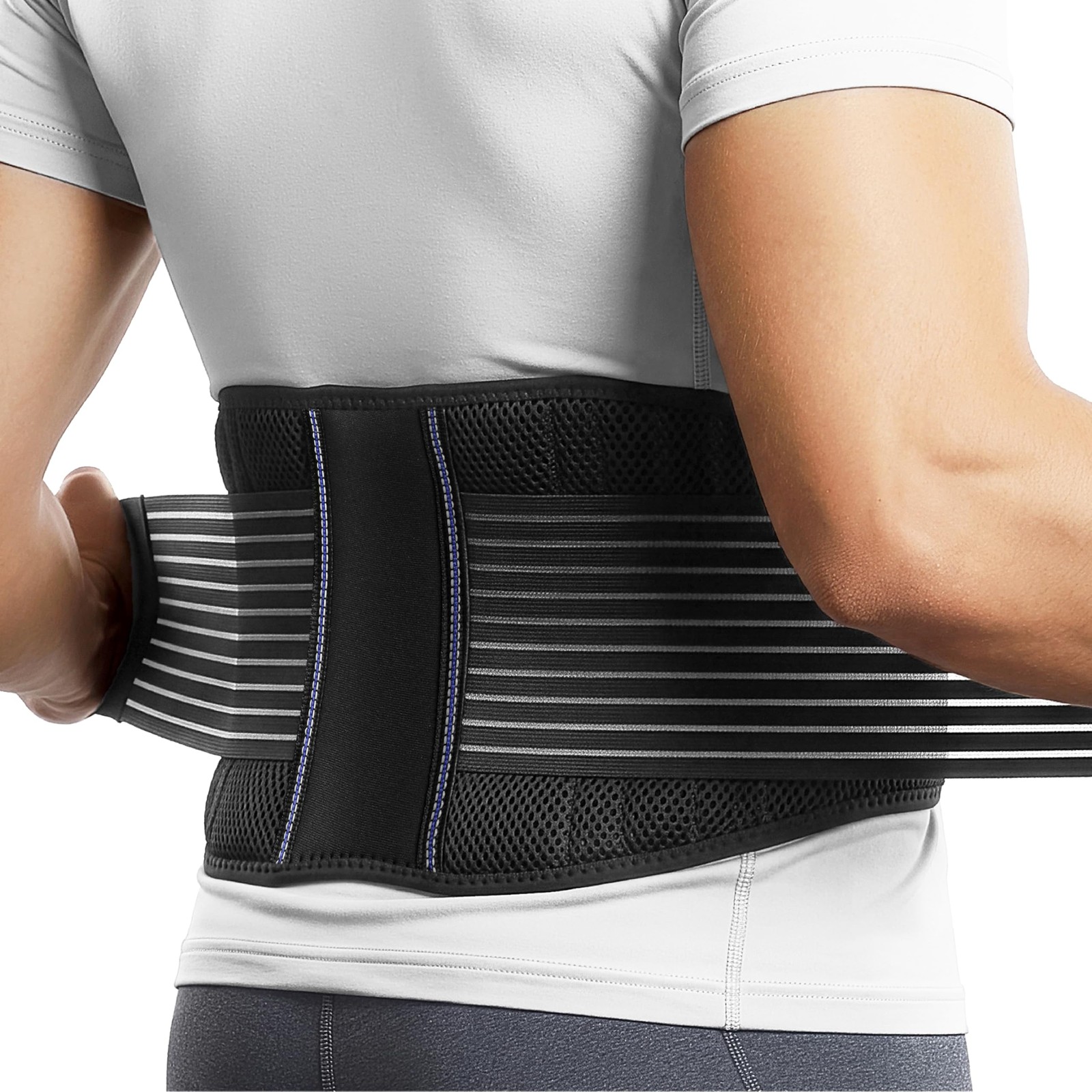 BraceUP Back Support Belt for Men and Women – Breathable Waist Lumbar Support…