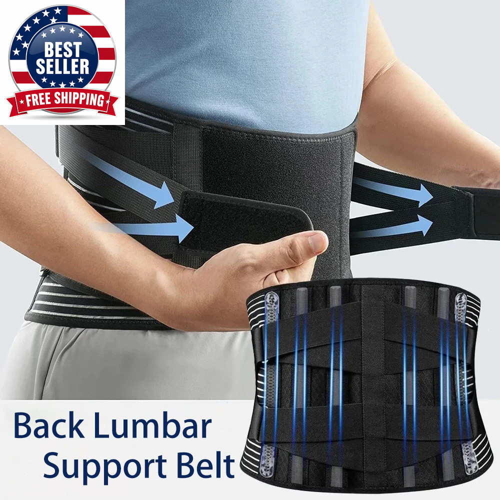 Lumbar Support Belt Adjustable Double Pull Back Breathable Medical Orthopedic Br