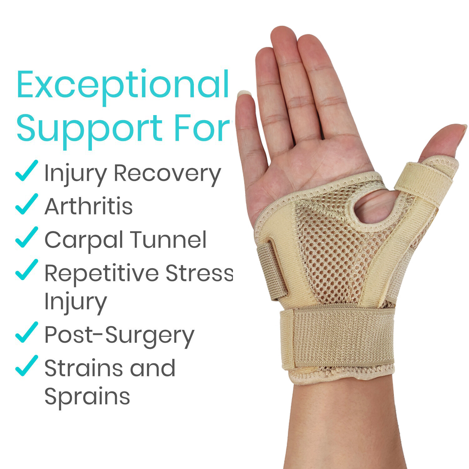 Wrist Wrap Universal Left&Right Thumb Support Brace Carpal Tunnel Gym Sport Pain