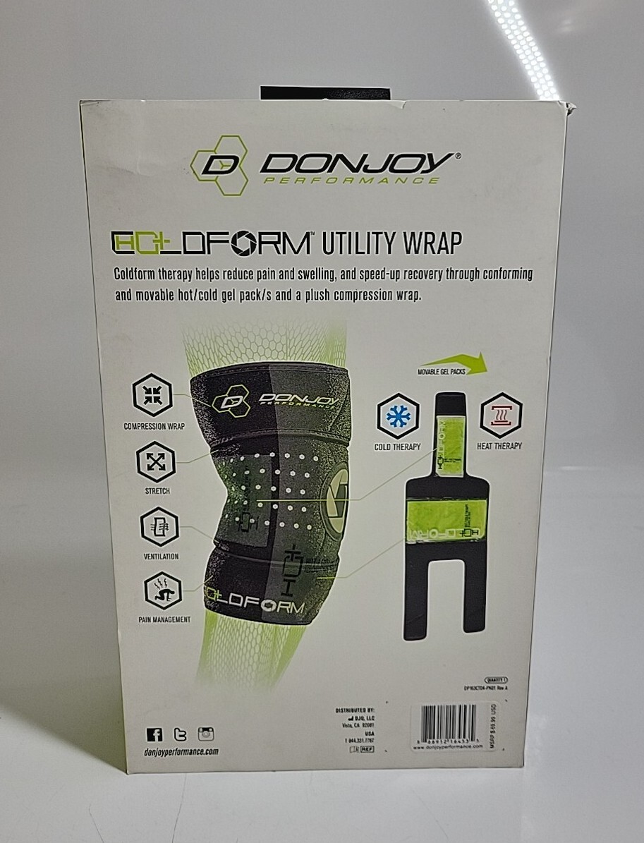 DonJoy Coldform Hot/Cold Therapy Utility Wrap Black – One Size Fits Most