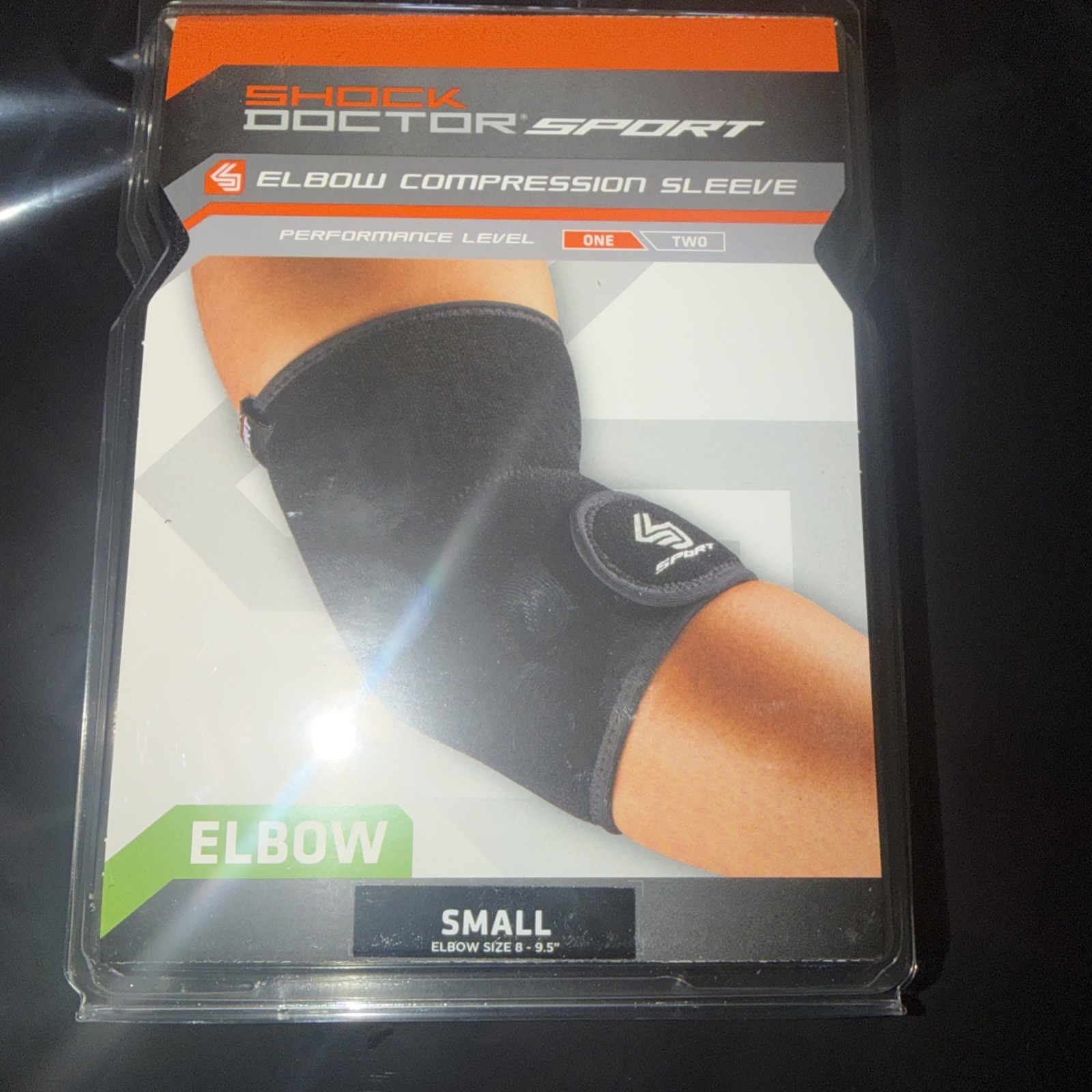Shock Doctor sport Elbow Compression Sleeve small 8”-9.5” black buy 1 get 1 free