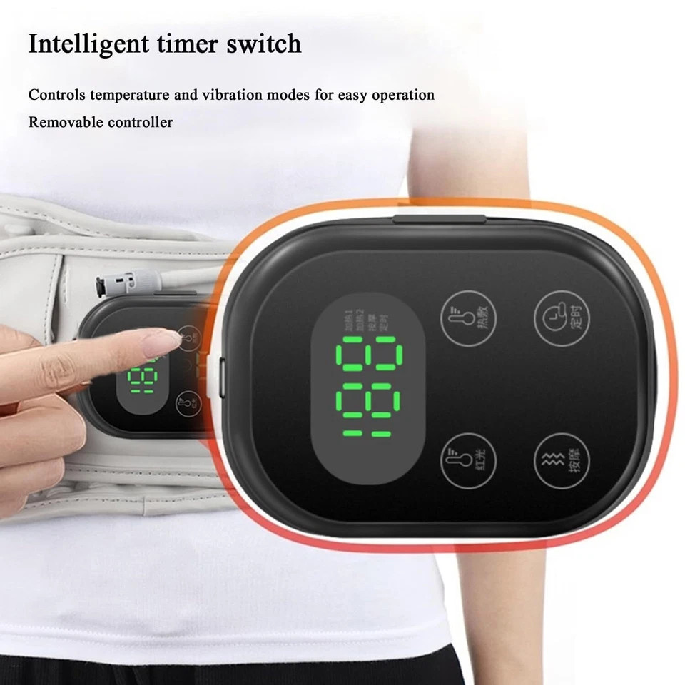 USB Charging Red Light Heating Vibration Massage Back Inflatable Waist Support