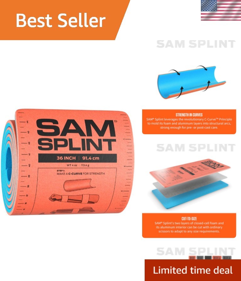 Sam Splint, 36″, Orange & Blue