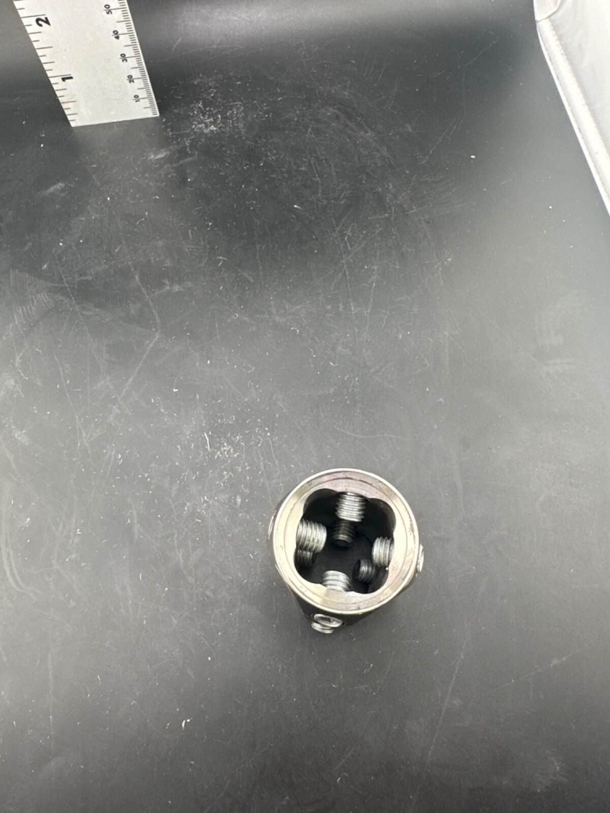 Prosthetic component adapter part. Double end female receiver.