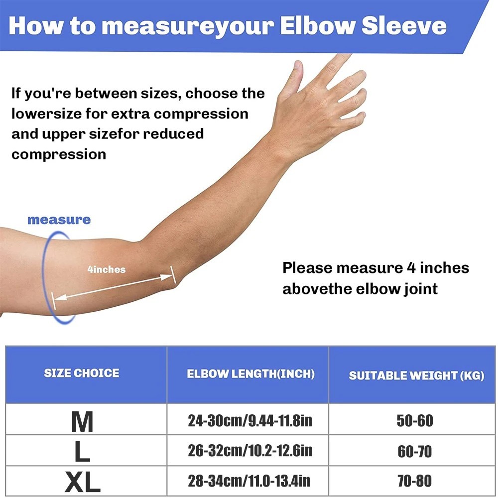 Elbow Brace Compression Support Sleeve Arthritis Tendonitis Reduce Joint Pain US