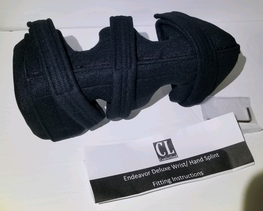 New! Comfortland Endeavor 31-500 Deluxe Wrist Hand Splint Brace Black