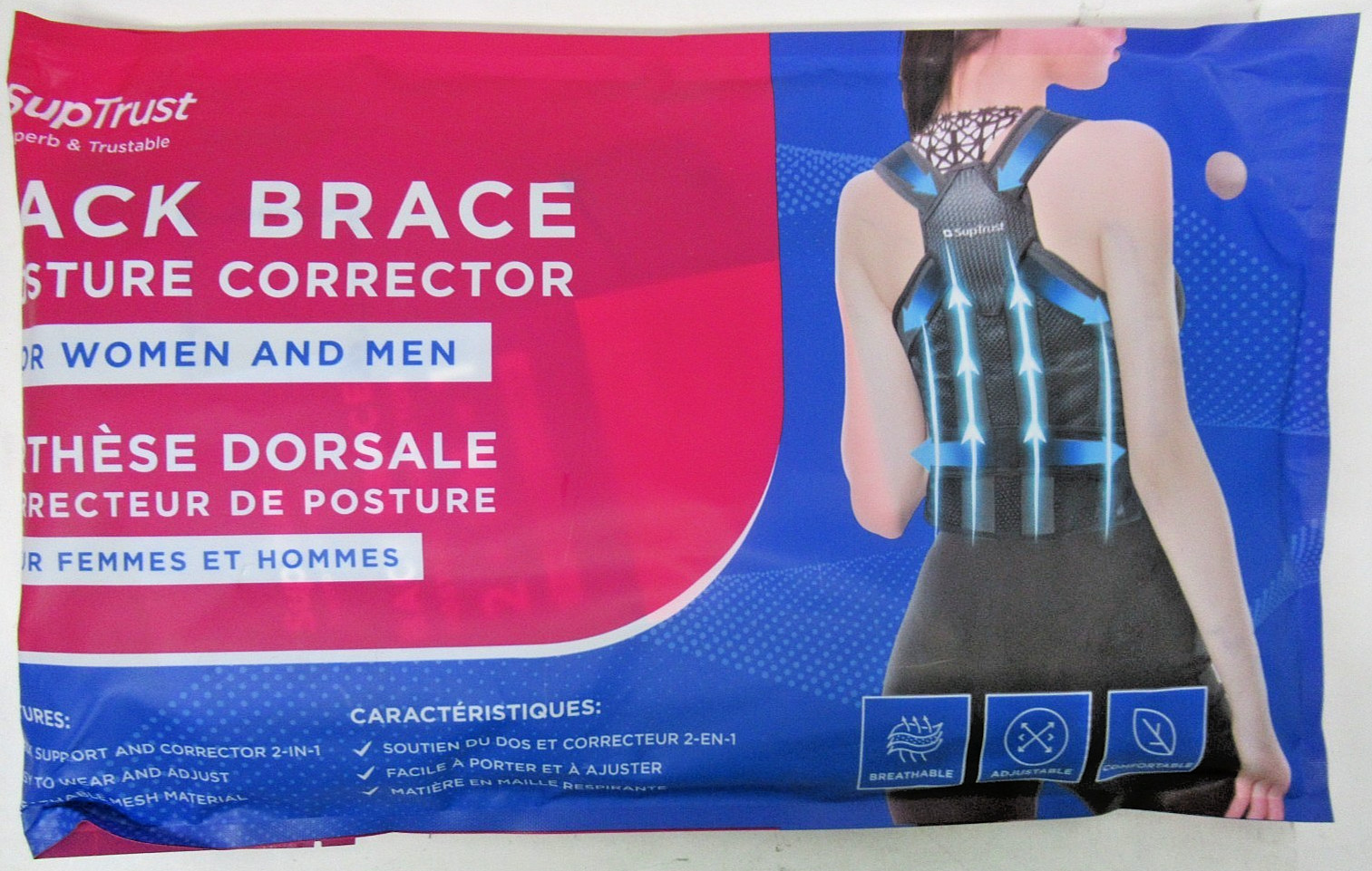 SupTrust Back Brace Posture Corrector for Men and Women , Size Small
