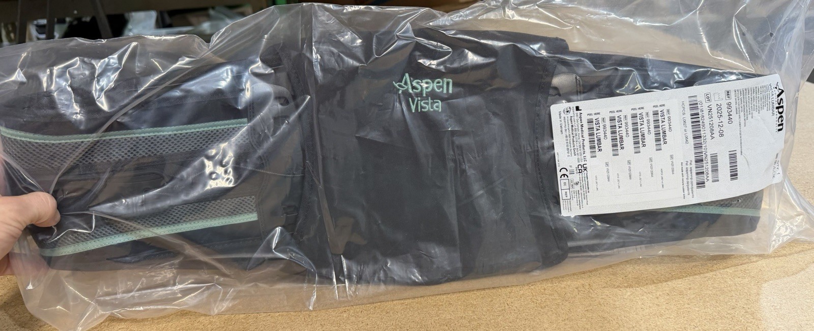 Aspen Medical 993440 Vista 627 Lumbar Brace Back One Size Adjustable