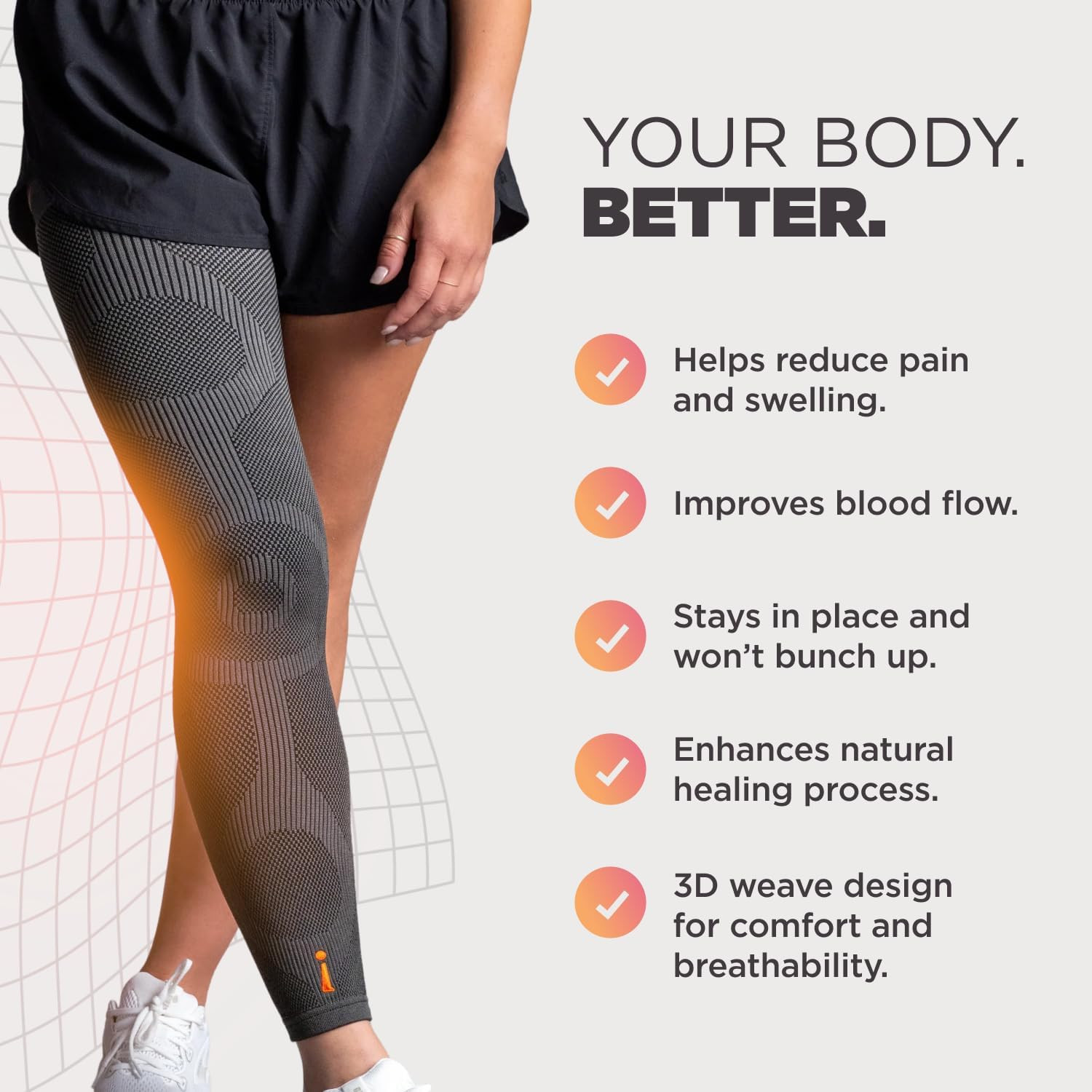 Leg Sleeve 2Pk – Full Length for Pain Relief, Recovery & Circulation (Royal)