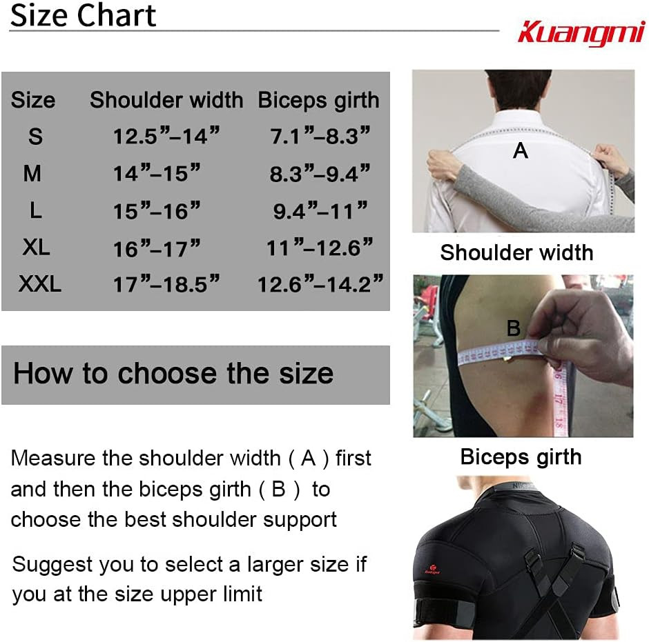 Double Shoulder Support Brace Strap Wrap Neoprene Protector,L