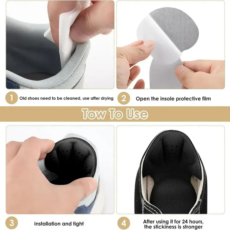 Sponge Heel Cushion Back of Inserts New 2 in 1 Heel Protectors Shoe Pads for Sho