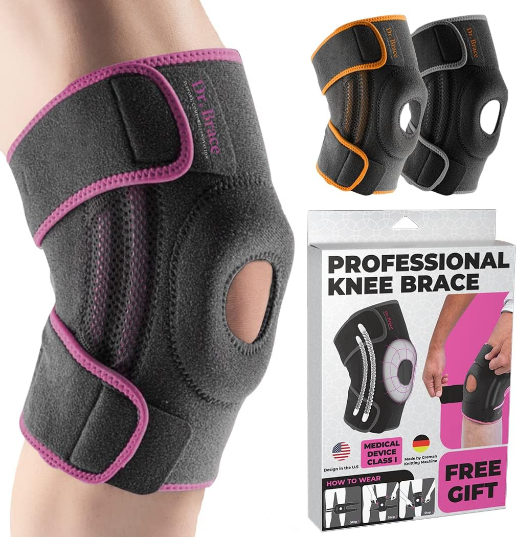 ELITE Knee Brace with Side Stabilizers & Patella Gel Pads for Maximum Knee Pain