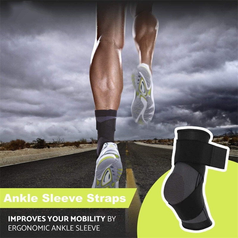 Ankle Support Brace Compression Adjustable Heel Stabilizer Foot Protector Strap