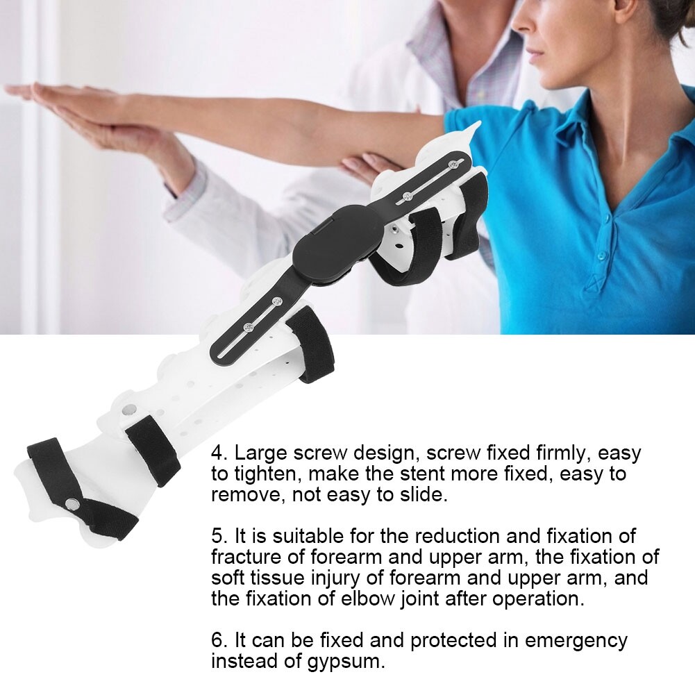 Adjustable Hinged Elbow Joint Arm Fixed Brace Support Splint Orthosis Band