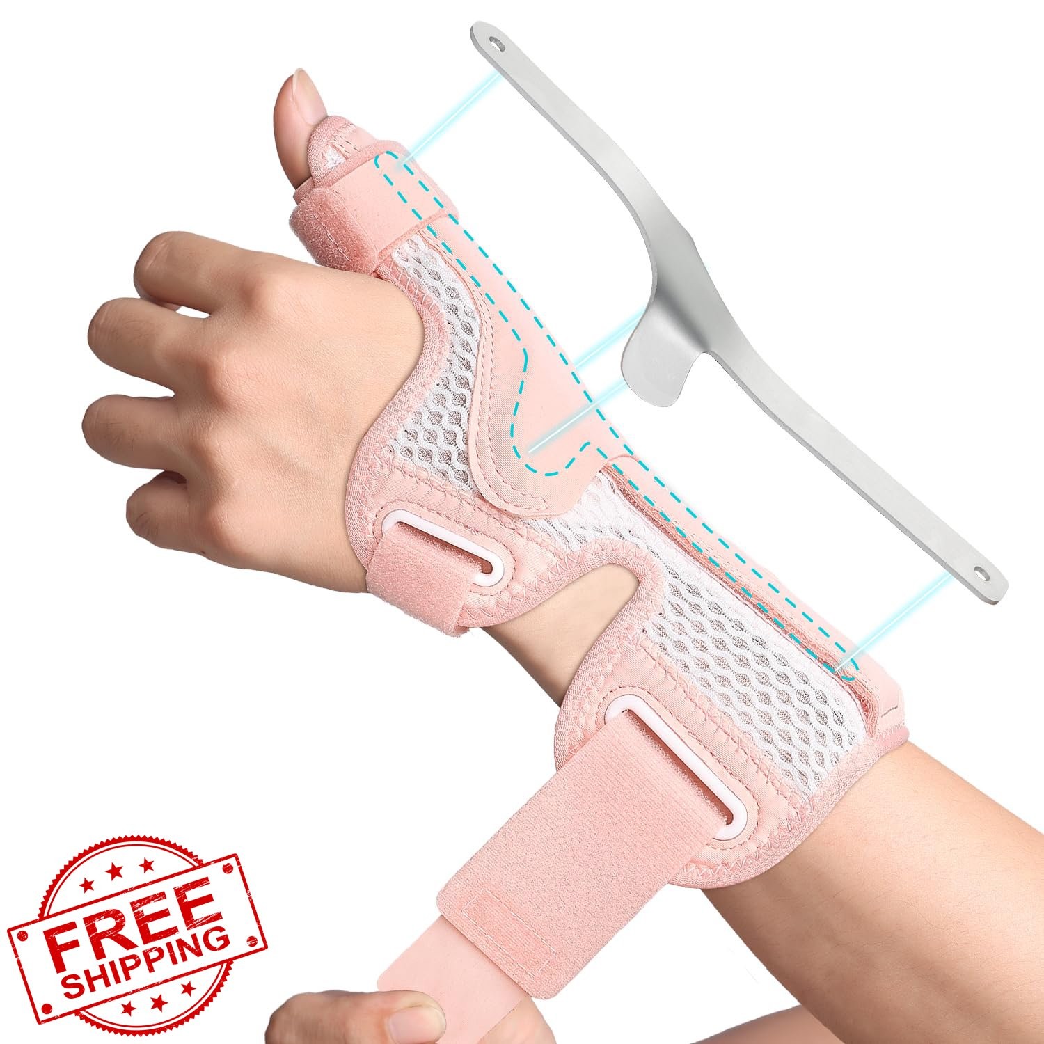 DrFinger Thumb Brace S/M Pink Right/Left Hand