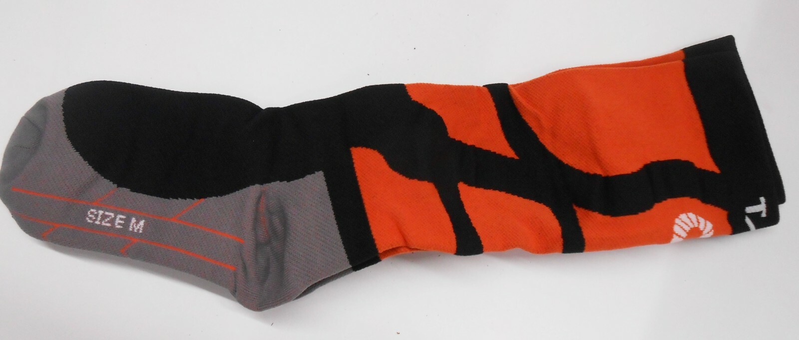 TAC Compression 20-30 mmHg Socks (Pumpkin Orange and black) Size: M