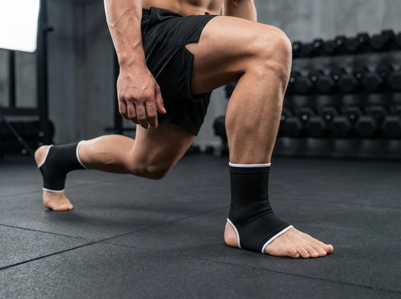 Ankle Support Brace Compression Sleeve Sports Running Gym Injury Pain Relief