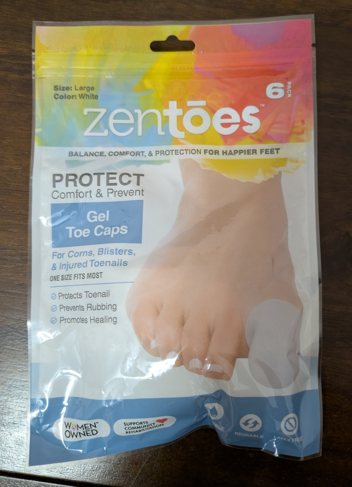 ZenToes Gel Toe Caps 6 Pack (+ 2 Extra) Protectors