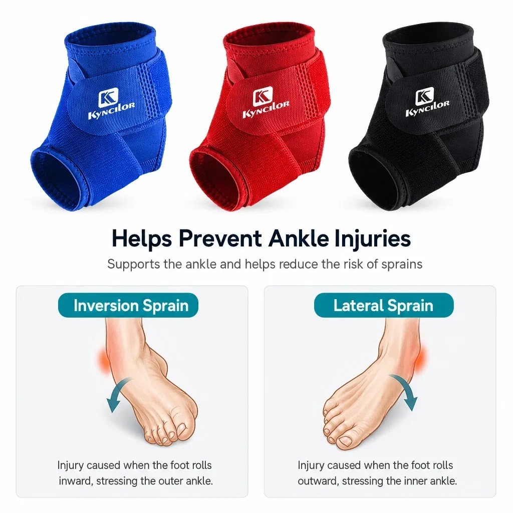 1 Pcs Adjustable Ankle Brace Compression Sleeve Support Fasciitis Pain Relief US