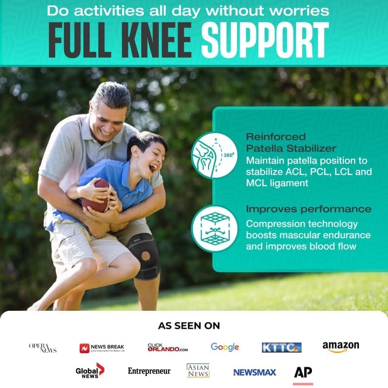 Modvel ELITE Knee Brace With Side Stabilizers & Patella Gel Pads for Maximum …