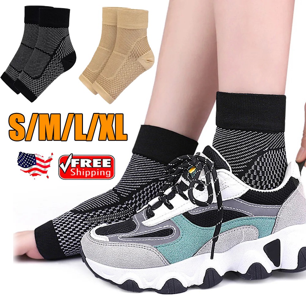 S-XL Ankle Brace Compression Sleeve Open Toe Сompression Socks for Women and Men