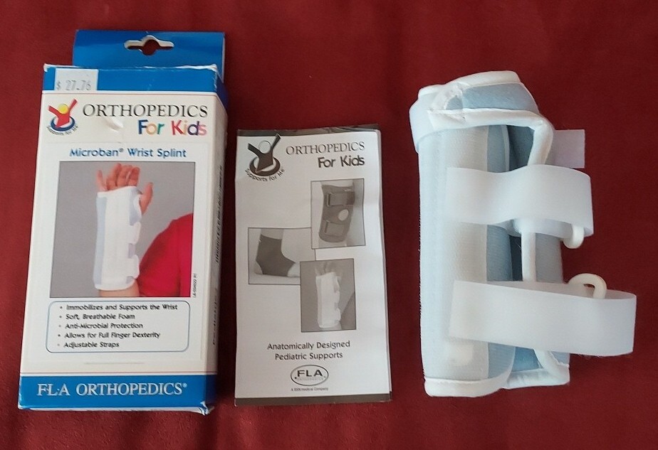 Kids Pediatric Wrist Splint LEFT Hand & Peas Cold Therapy Youth First Aid