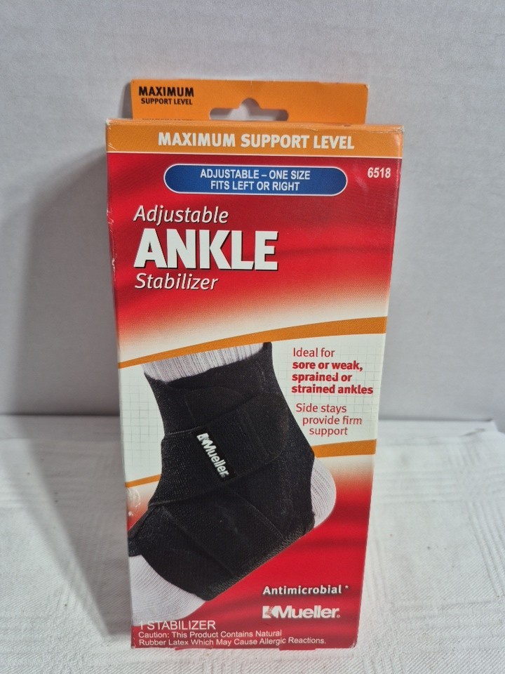 Mueller Adjustable Ankle Stabilizer Support to Injured Arthritic Ankles 1 Count