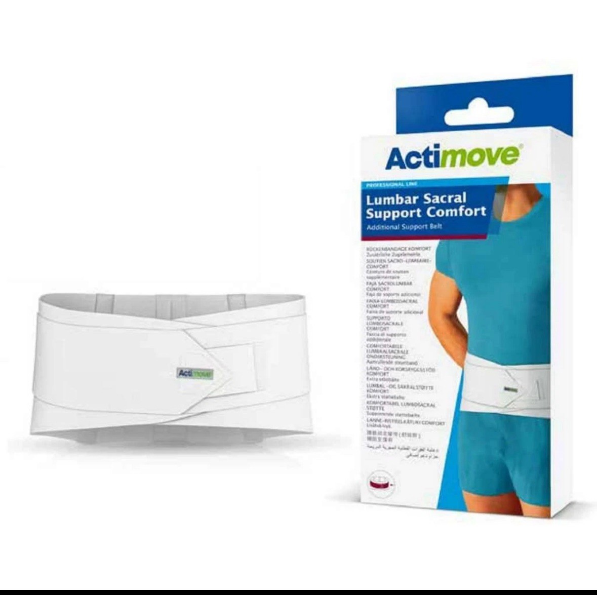 Actimove Lumbar Sacral 10″ Support Comfort w/Additional Support Belt (White) XXL