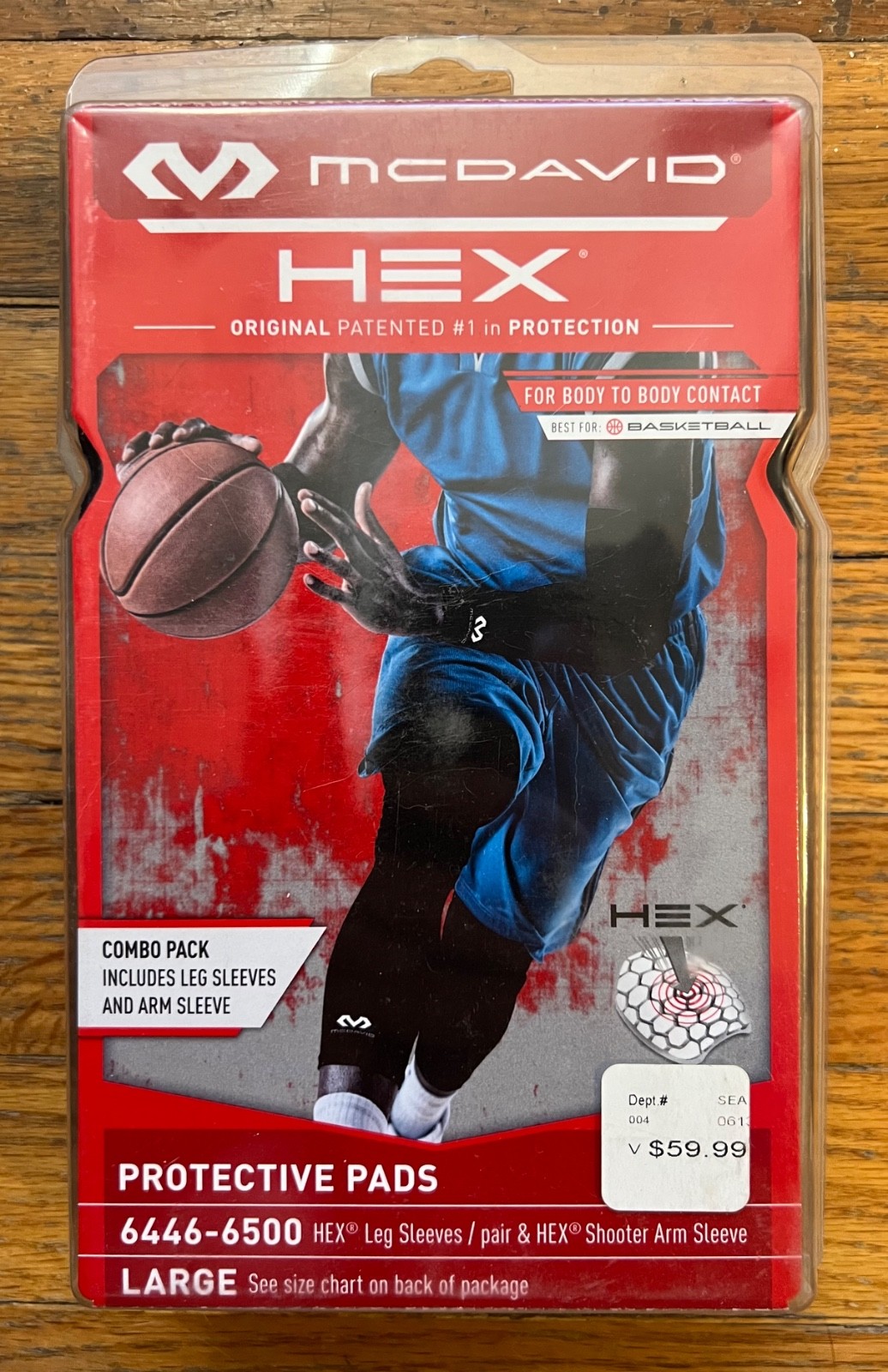 McDavid Hex Shooter Arm & Leg Sleeve Combo Pack Colors Black # 6446-6500 LARGE