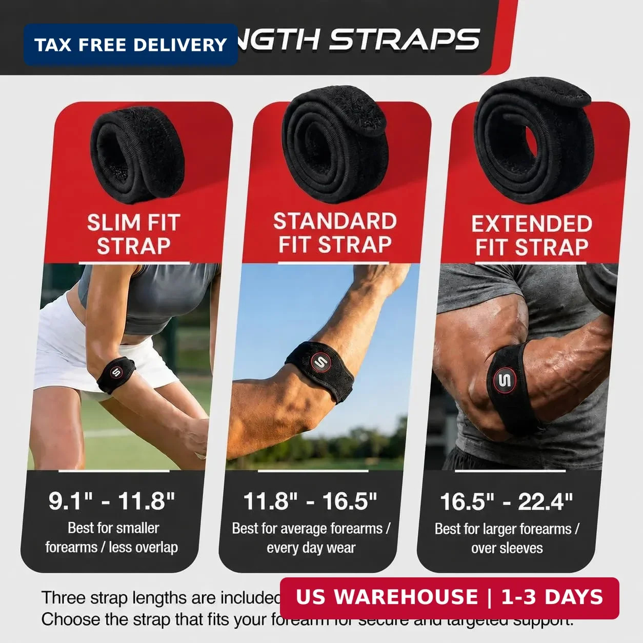 Sleeve Stars Tennis Elbow Brace for Men & Women, Elbow Brace for Tendonitis.