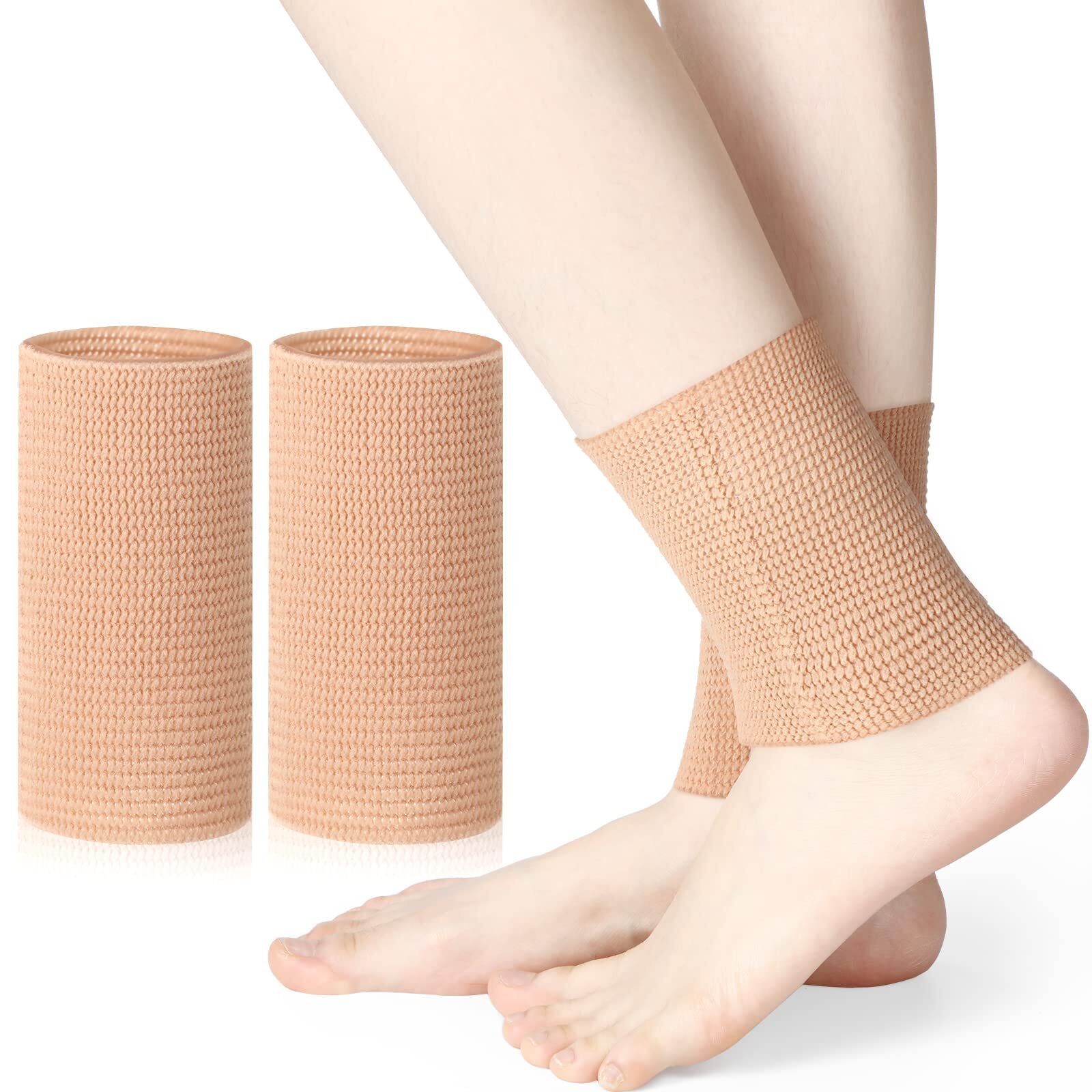 2 Pcs Ankle Gel Sleeve Padded Skate Socks Ankle Protector for Ice Skate Guards