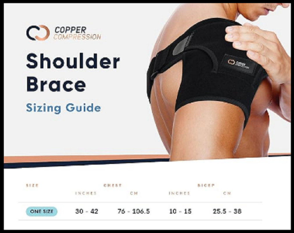 Copper Compression Recovery Shoulder Brace – Highest Copper Content Shoulder Fit