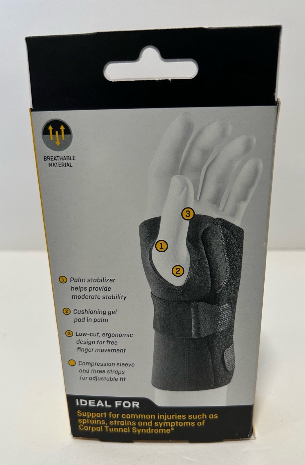 Futuro Left Wrist Compression Stabilizing Brace L/ XL Black