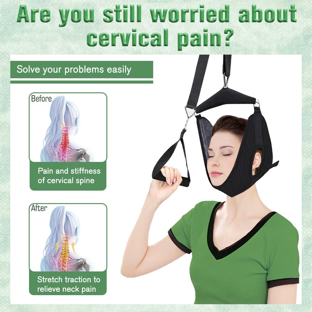 Cervical Neck Traction Device Stretcher Brace for Pain Relief & Spine Alignment