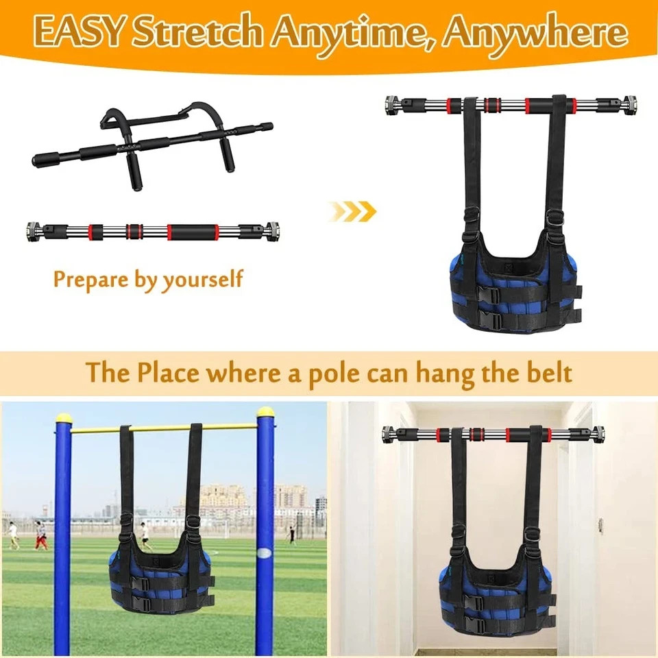 Back Stretcher, Lumbar Traction Device, Spine Decompression Belt for Pain Relief