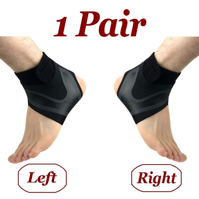 Adjustable Compression Ankle Support Brace for Running Hiking Basketball 1/2Pair